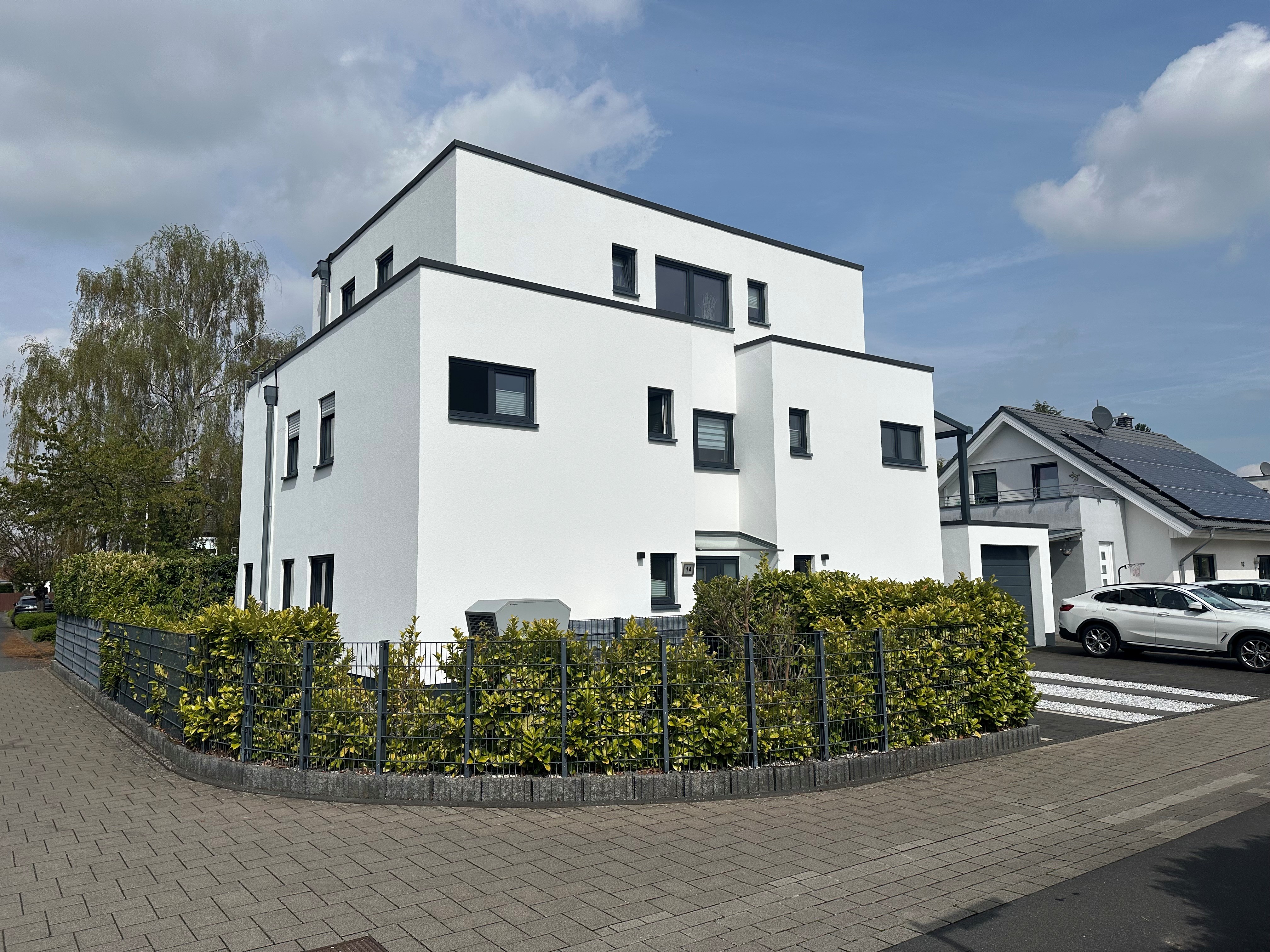 Außenputz-Arbeiten an einem Wohnhaus